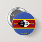 Eswatini Flag Charming Patriotic Button (Vorne & Hinten)