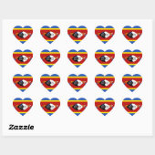 Eswatini Flag Heftsticker Herz-Aufkleber (Blatt)