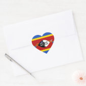 Eswatini Flag Heftsticker Herz-Aufkleber (Umschlag)