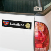 Eswatini Flag Herz + Karte Autoaufkleber (Auf Lkw)