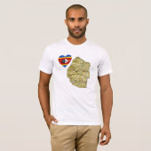 Eswatini Flag Herz und Karte T - Shirt (Vorne ganz)
