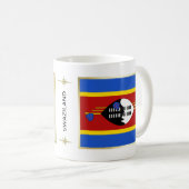 Eswatini Flag + Karte Tasse (VorderseiteRechts)