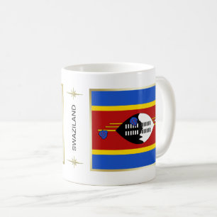 Eswatini Flag + Karte Tasse