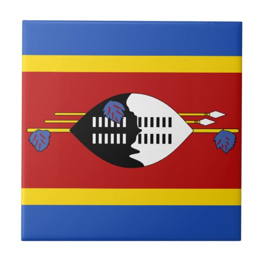 Eswatini Flag Keramik Tile Fliese (Vorderseite)