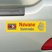 Eswatini Flag + Map Autoaufkleber (Auf Auto)