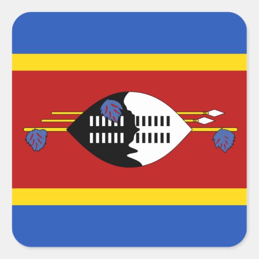 Eswatini Flag Sticker (Vorderseite)