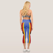 Eswatini-Flagge Capri Leggings (Rückseite)