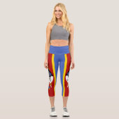 Eswatini-Flagge Capri Leggings (Vorderseite)