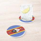 Eswatini-Flagge Getränkeuntersetzer (Seite)