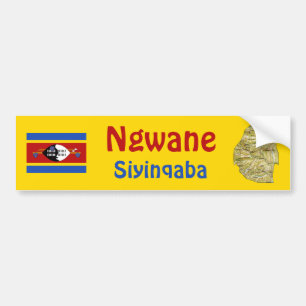 Eswatini-Flagge + Karte Aufkleber Autoaufkleber