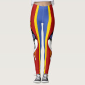 Eswatini-Flagge Leggings (Vorderseite)