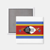 Eswatini-Flagge Magnet (Vorderseite/Rückseite)
