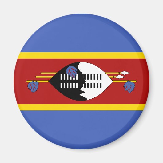Eswatini-Flagge Magnet (Vorne)