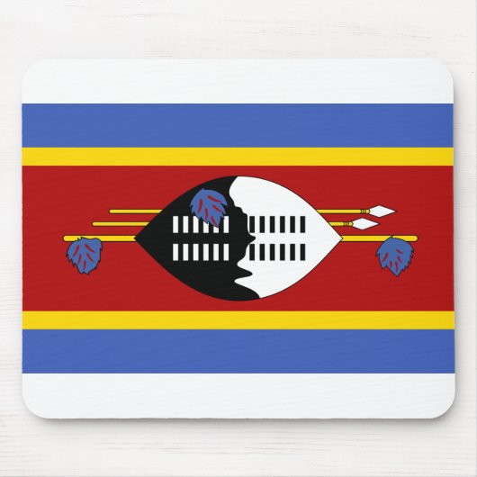 Eswatini-Flagge Mousepad (Vorne)