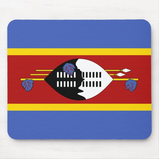 Eswatini-Flagge Mousepad (Vorne)