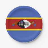 Eswatini-Flagge Pappteller (Vorderseite)