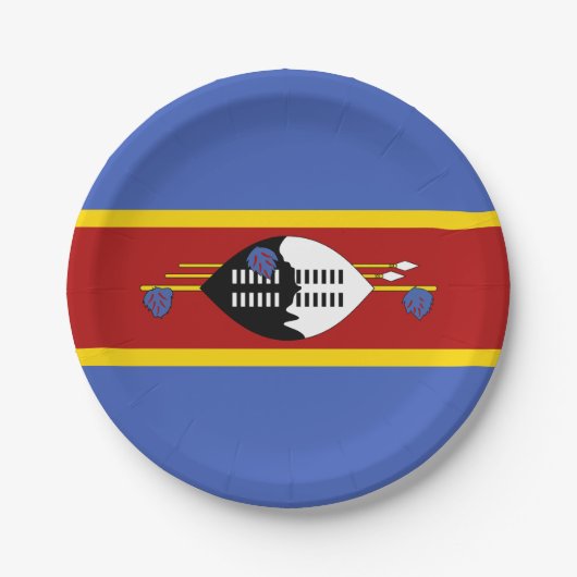 Eswatini-Flagge Pappteller (Vorderseite)