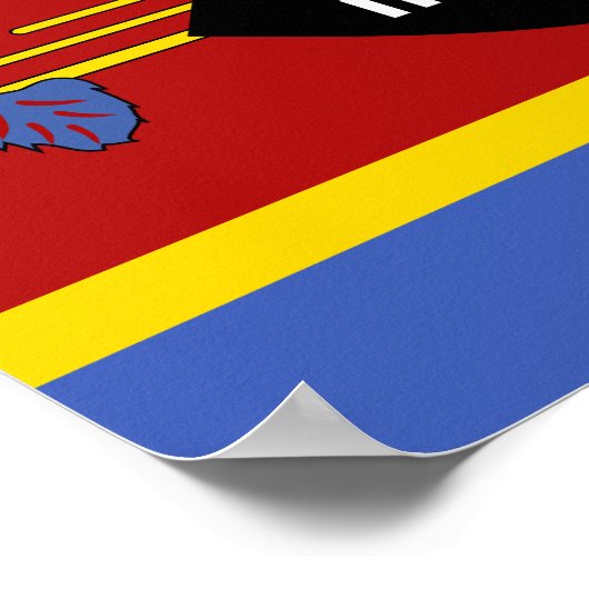Eswatini-Flagge Poster (Ecke)