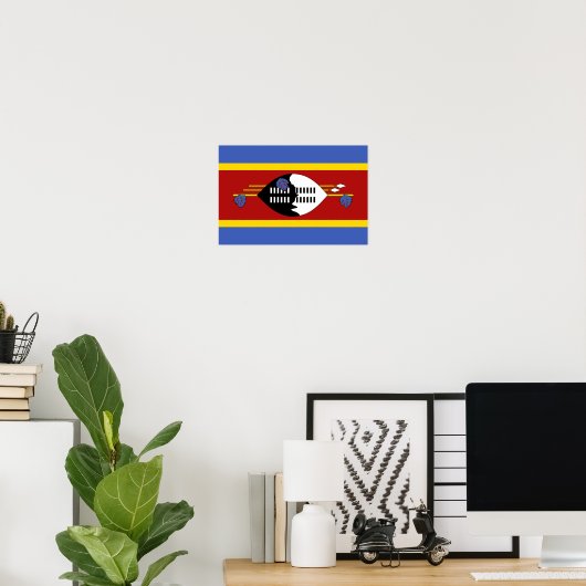 Eswatini-Flagge Poster (Heimbüro)