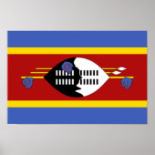 Eswatini-Flagge Poster (Vorne)