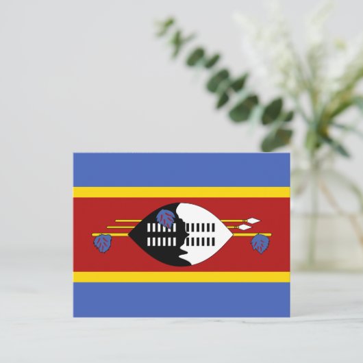 Eswatini-Flagge Postkarte (Stehend Vorderseite)