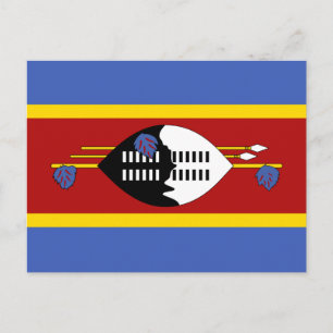 Eswatini-Flagge Postkarte