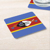 Eswatini-Flagge Rechteckiger Pappuntersetzer (angewinkelt)
