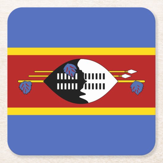 Eswatini-Flagge Rechteckiger Pappuntersetzer (Vorderseite)