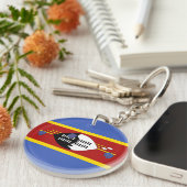 Eswatini-Flagge Schlüsselanhänger (Vorderseite rechts)