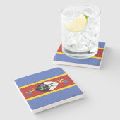 Eswatini-Flagge Steinuntersetzer (Seitenansicht)