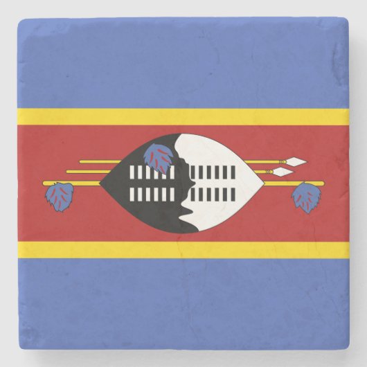 Eswatini-Flagge Steinuntersetzer (Vorderseite)