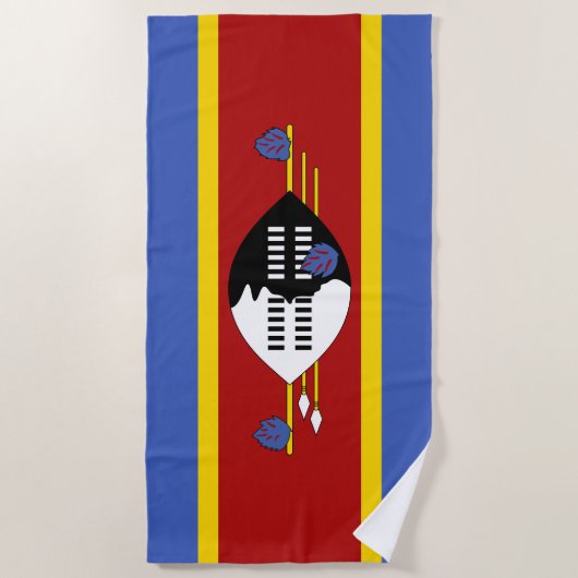 Eswatini-Flagge Strandtuch (Vorderseite)