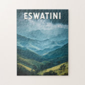 Eswatini Illustration Travel Art Vintag Puzzle (Vertikal)