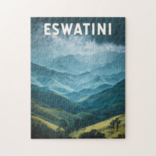 Eswatini Illustration Travel Art Vintag Puzzle