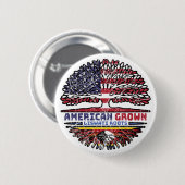 Eswatini Liswati American USA Tree Roots Flag Button (Vorne & Hinten)