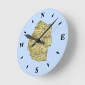 Eswatini Map Clock Runde Wanduhr (Winkel)