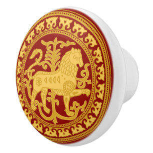 Esztergom Lion Keramik Knob Keramikknauf