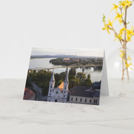 Esztergom Ungarn Blankokarte Karte (Gelbe Blume)