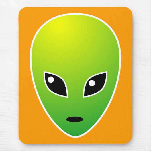 ET - auf Orange - Customized Mousepad (Vorne)