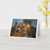 Et in Arcadia ego, Poussin, 1637-1638 Karte (Gelbe Blume)