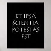Et ipsa scientia potestas est poster (Vorne)