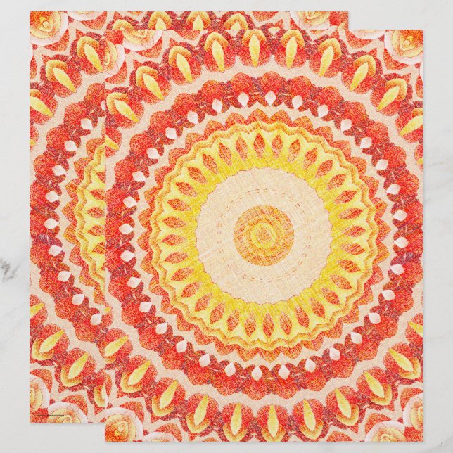 ET Kaleidoskop Scrapbook Papier 2-seitige Seite (Vorne/Hinten)