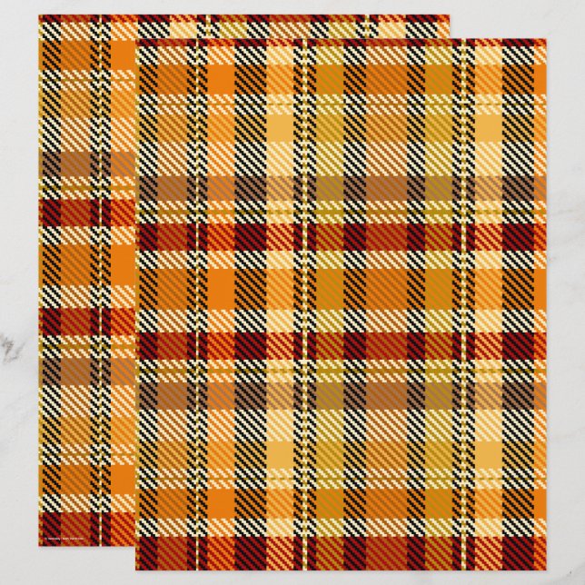 ET Kariertes Scrapbook-Papier 2-seitig (Vorne/Hinten)