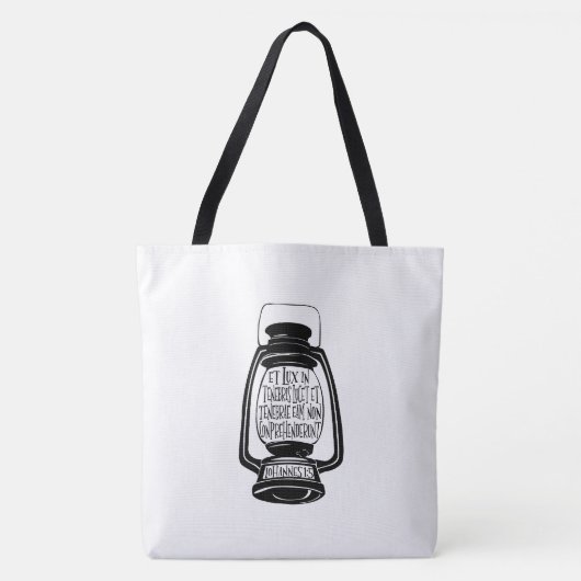 Et Lux in Tenebris John 1 Latin Bible Verse Tasche (Vorderseite)