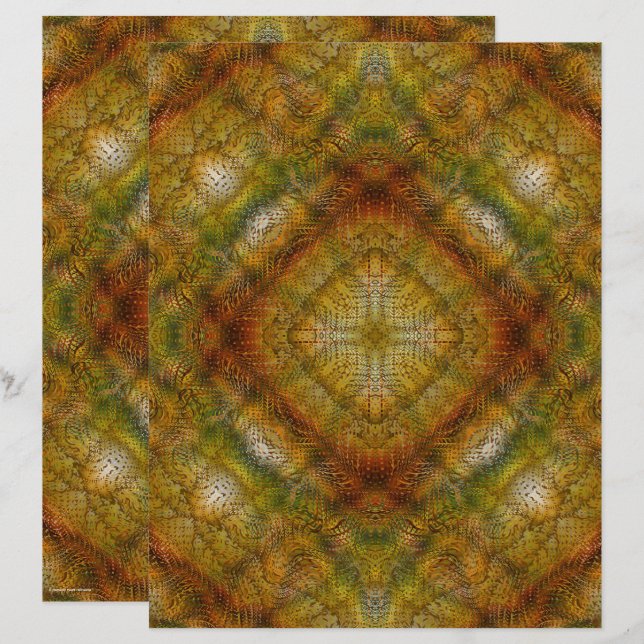 ET Serene Garden Scrapbook Papier 2-seitige Seite (Vorne/Hinten)