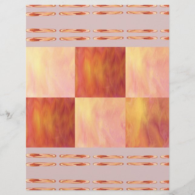 ET Sunset Tiles Scrapbook Paper 2-Sided Page (Vorderseite)