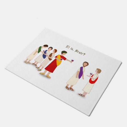 "Et Tu Brute?" Julius Caesar im Party Fußmatte (Schrägansicht)