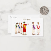 "Et Tu Brute?" Julius Caesar im Party Mitteilungskarte (Vorderseite/Rückseite Beispiel)