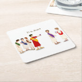 "Et Tu Brute?" Julius Caesar im Party Rechteckiger Pappuntersetzer (angewinkelt)