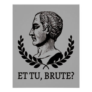 Et Tu, Brute? Shakespeares Julius Cäsar Zitat V Poster